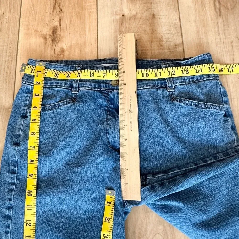 Charter Club Straight Leg Stretchy Crop - Ankle Jeans Blue Size 8